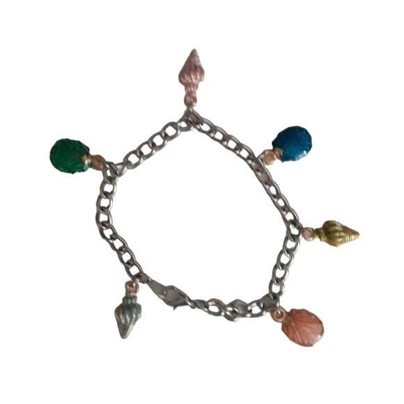 Hand Crafted Charm Bracelet Conch and Clam Shell - Picture 2 of 2